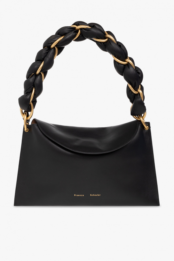 Proenza Schouler large Arch suede shoulder bag Black Braid